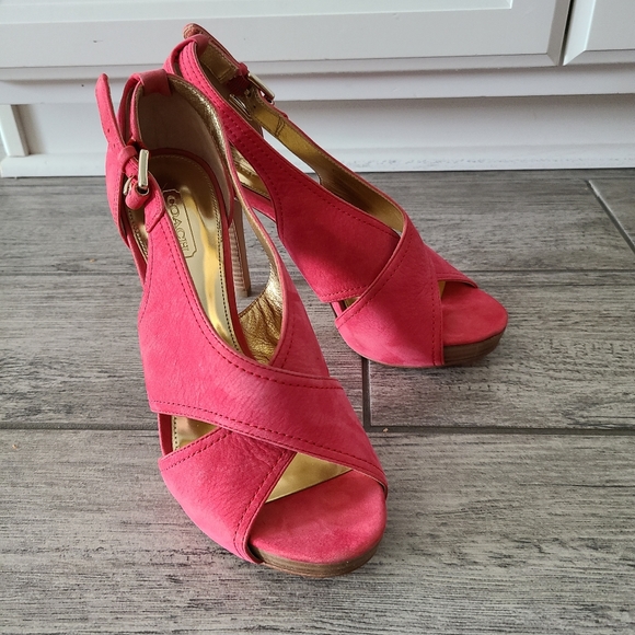Coach Shoes - Coach heels pink size 6.5